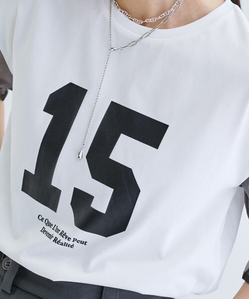 GALLEST(ギャレスト)の「シアースリーブプリントTシャツ(Tシャツ/カットソー・レディース・オリーブ/ブラック/ホワイト・38)」の21枚目の写真