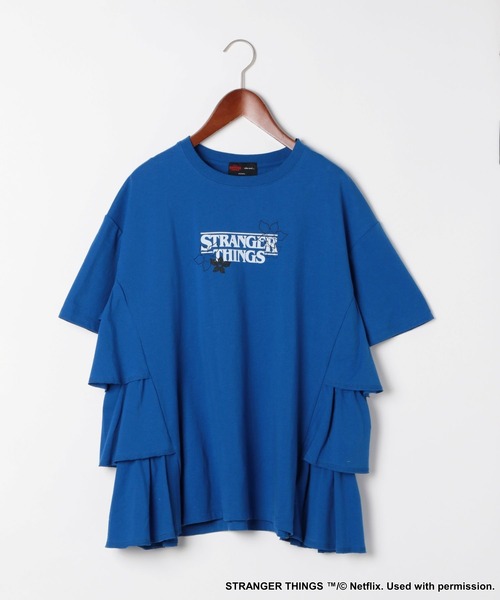 STRANGER THINGS】コラボ サイドフリルTシャツ（Tシャツ