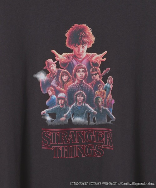 tシャツ 「STRANGER THINGS」コラボ サイドフリルTシャツ レディース niko and… tシャツ 「STRANGER THINGS」コラボ サイドフリルT