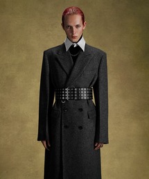 JOHN LAWRENCE SULLIVAN | JOHN LAWRENCE SULLIVAN MELTON DOUBLE BREASTED CHESTERFIELD COAT (1B003-0225-08)(その他アウター)
