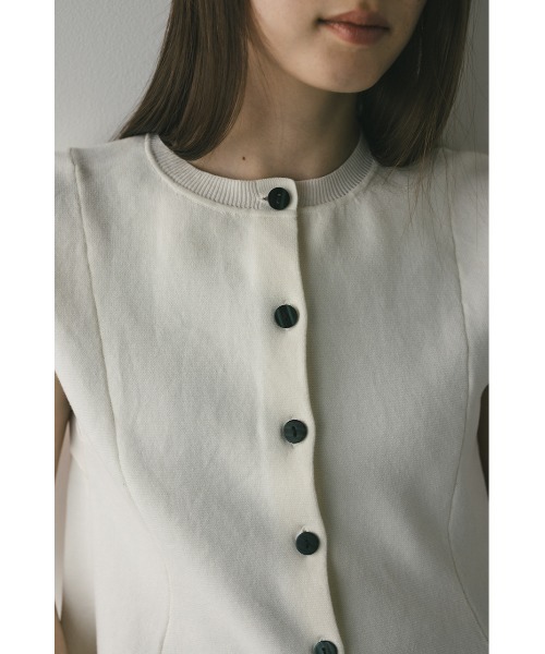 STYLEMIXER ドライフレアニットベスト アイボリー STYLEMIXER ドライ