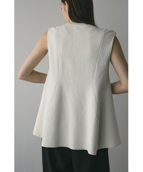 STYLEMIXER ドライフレアニットベスト　アイボリー STYLEMIXER ドライフレアニットベスト アイボリー STYLEMIXER