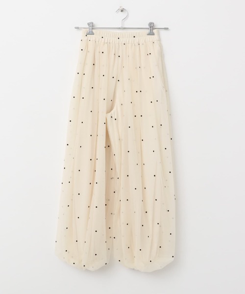KBF フロッキードットチュールバルーンパンツ ケービーエフ KBF フロッキードットチュールバルーンパンツ