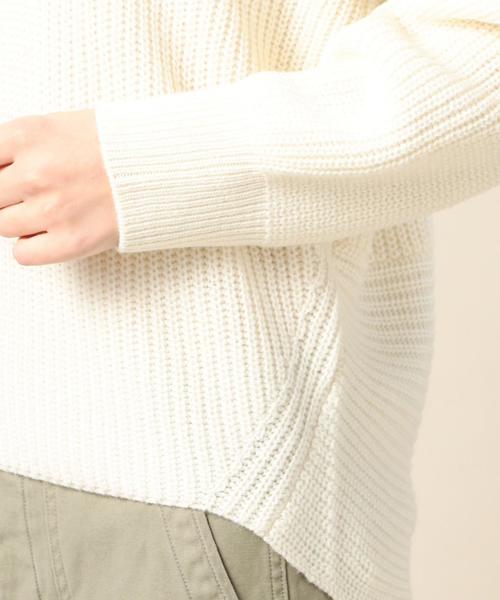 BEAUTY&YOUTH UNITED ARROWS(ビューティーアンドユースユナイテッドアローズ)の「BY バルキー畦Vネックニットプルオーバー◆(ニット/セーター・レディース・オフホワイト/オレンジ/ネイビー・フリー)」の14枚目の写真