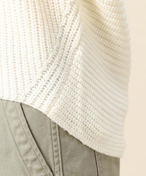 BEAUTY&YOUTH UNITED ARROWS(ビューティーアンドユースユナイテッドアローズ)の「BY バルキー畦Vネックニットプルオーバー◆(ニット/セーター・レディース・オフホワイト/オレンジ/ネイビー・フリー)」の7枚目の写真