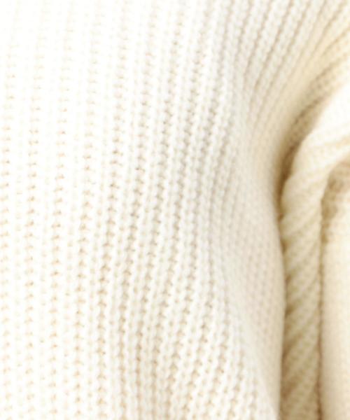 BEAUTY&YOUTH UNITED ARROWS(ビューティーアンドユースユナイテッドアローズ)の「BY バルキー畦Vネックニットプルオーバー◆(ニット/セーター・レディース・オフホワイト/オレンジ/ネイビー・フリー)」の8枚目の写真