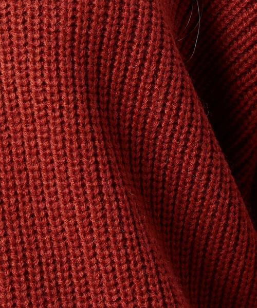 BEAUTY&YOUTH UNITED ARROWS(ビューティーアンドユースユナイテッドアローズ)の「BY バルキー畦Vネックニットプルオーバー◆(ニット/セーター・レディース・オフホワイト/オレンジ/ネイビー・フリー)」の16枚目の写真