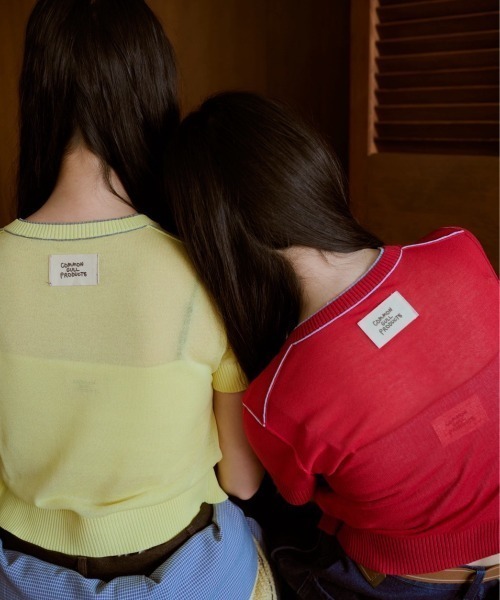 common gull products.（コモンガルプロダクツ）の「2つで1つのカーディガン晴天（カーディガン/ボレロ・レディース・イエロー系/ブラウン系/レッド系・SMALL/MEDIUM）」の14枚目の写真