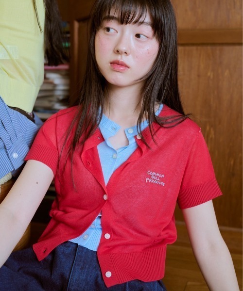 common gull products.（コモンガルプロダクツ）の「2つで1つのカーディガン晴天（カーディガン/ボレロ・レディース・イエロー系/ブラウン系/レッド系・SMALL/MEDIUM）」の15枚目の写真