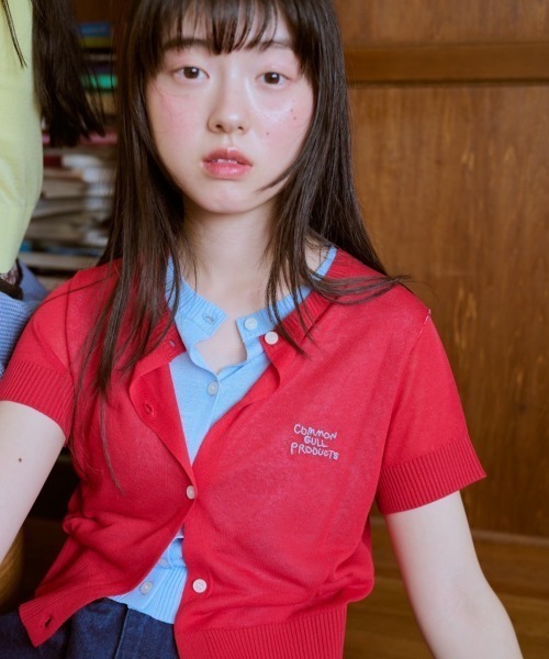 common gull products.（コモンガルプロダクツ）の「2つで1つのカーディガン晴天（カーディガン/ボレロ・レディース・イエロー系/ブラウン系/レッド系・SMALL/MEDIUM）」の7枚目の写真