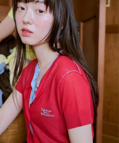 common gull products.（コモンガルプロダクツ）の「2つで1つのカーディガン晴天（カーディガン/ボレロ・レディース・イエロー系/ブラウン系/レッド系・SMALL/MEDIUM）」の6枚目の写真