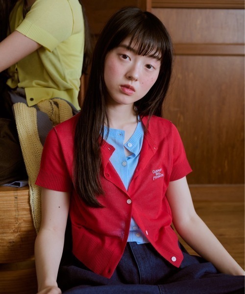 common gull products.（コモンガルプロダクツ）の「2つで1つのカーディガン晴天（カーディガン/ボレロ・レディース・イエロー系/ブラウン系/レッド系・SMALL/MEDIUM）」の10枚目の写真