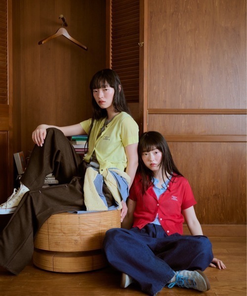 common gull products.（コモンガルプロダクツ）の「2つで1つのカーディガン晴天（カーディガン/ボレロ・レディース・イエロー系/ブラウン系/レッド系・SMALL/MEDIUM）」の4枚目の写真