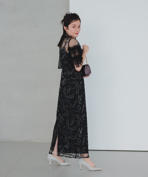 Dorry Doll(ドリードール)の「シャイニーマルチドレス(ドレス・レディース・ベージュ/チャコール/ブラック/ピンク・MEDIUM)」の7枚目の写真