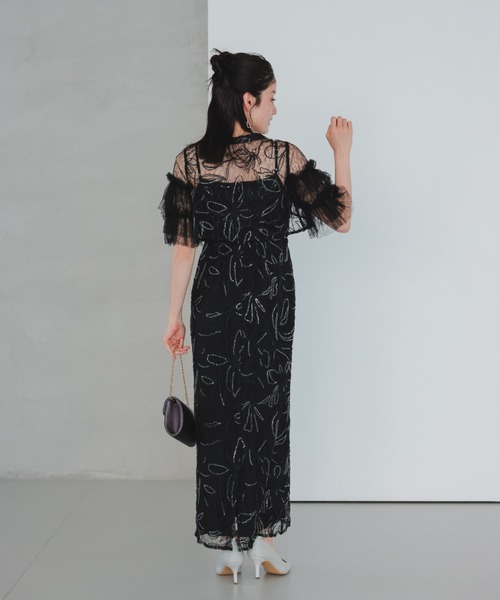 Dorry Doll 黒ドレス　Mサイズ 黒のVネックフィッシュテールドレス | Dorry doll | M | 結婚式