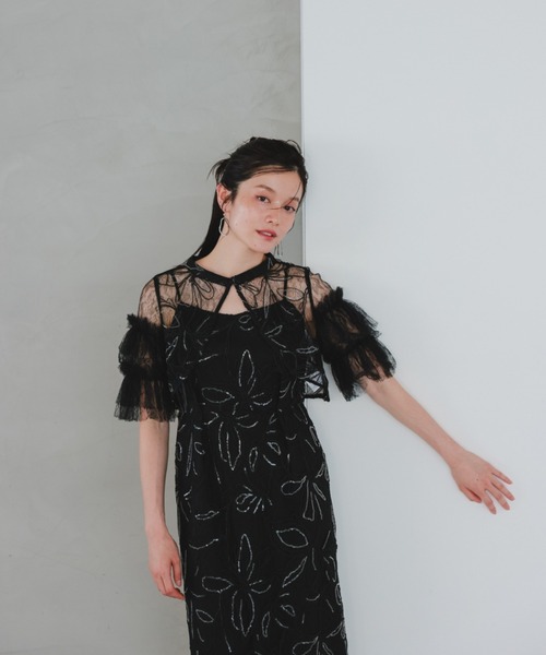 Dorry Doll(ドリードール)の「シャイニーマルチドレス(ドレス・レディース・ベージュ/チャコール/ブラック/ピンク・MEDIUM)」の9枚目の写真