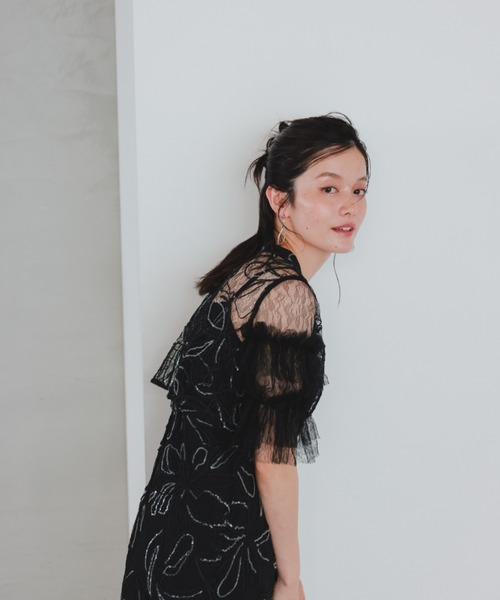 Dorry Doll(ドリードール)の「シャイニーマルチドレス(ドレス・レディース・ベージュ/チャコール/ブラック/ピンク・MEDIUM)」の10枚目の写真