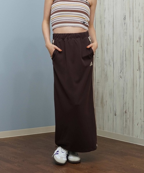 【新品未使用】adidas メッシュスカート マルチカラー アディダス(adidas) ロングスカート 24/7 ルーズフィット スカート