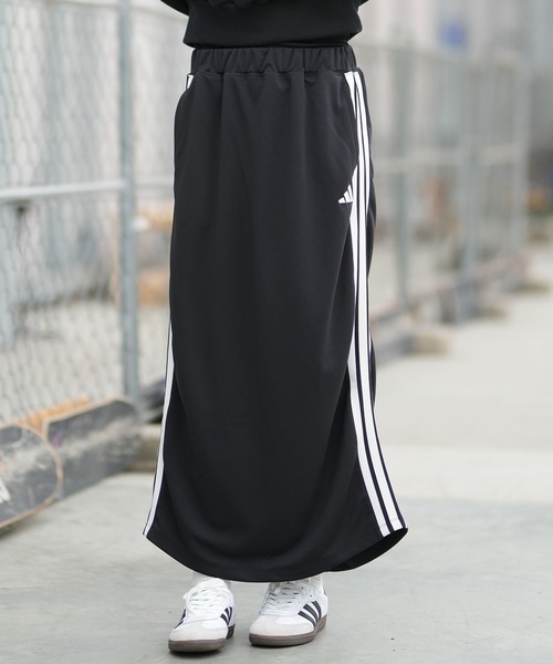 adidas(アディダス)の「adidas/アディダス ロングスカート Iライン ジャージ素材 SW799(スカート・レディース・ブラウン/ブラック/セージグリーン・M/L/S)」の6枚目の写真