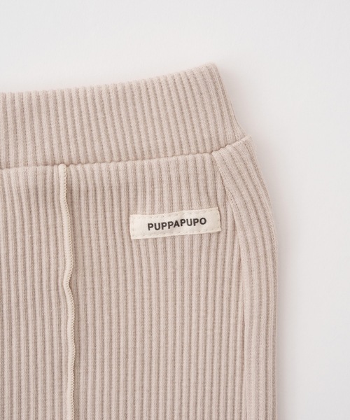 PUPPAPUPO（プッパプーポ）の「メロー フレア パンツ リブ（その他パンツ・キッズ・チャコール/ピンクベージュ/グレイッシュベージュ・70/80/90/100/110）」の4枚目の写真