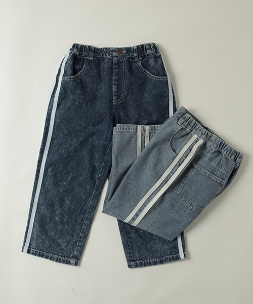GLAZOS（グラソス）の「【SKIT0LY】デニムラインパンツ（デニムパンツ・キッズ・ライトブルー/ダークブルー・130cm/110cm/100cm/120cm）」の7枚目の写真