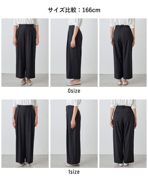 BEARDSLEY（ビアズリー）の「ワイドレッグパンツ（その他パンツ・レディース・ブラック/ベージュ・1/0）」の3枚目の写真