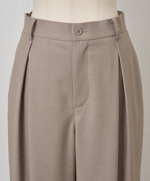 BEARDSLEY（ビアズリー）の「ワイドレッグパンツ（その他パンツ・レディース・ブラック/ベージュ・1/0）」の4枚目の写真