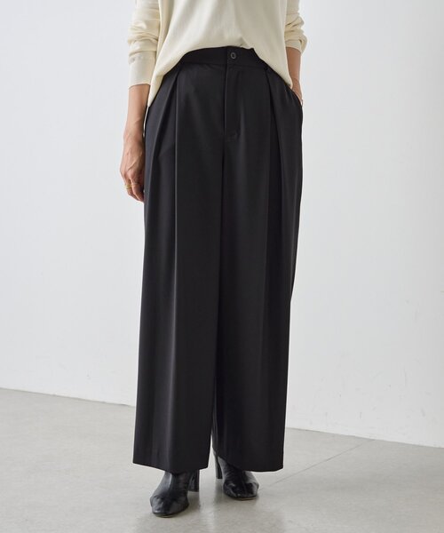 BEARDSLEY（ビアズリー）の「ワイドレッグパンツ（その他パンツ・レディース・ブラック/ベージュ・1/0）」の12枚目の写真