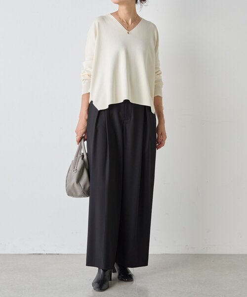 BEARDSLEY（ビアズリー）の「ワイドレッグパンツ（その他パンツ・レディース・ブラック/ベージュ・1/0）」の19枚目の写真