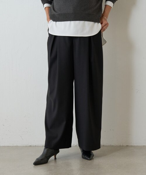 BEARDSLEY（ビアズリー）の「ワイドレッグパンツ（その他パンツ・レディース・ブラック/ベージュ・1/0）」の15枚目の写真