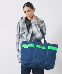 WEEKEND(ER)（ウィークエンダー）の「【WEEKENDER/ウィークエンダー】 SAFETY DENIM TOTE/デニム/トートバッグ旅行/デイリーユース【WEB限定】（バックパック/リュック）」