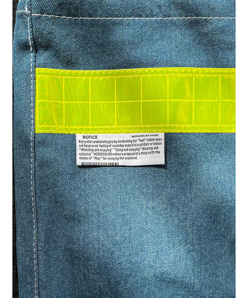 WEEKEND(ER)(ウィークエンダー)の「【WEEKENDER/ウィークエンダー】 SAFETY DENIM TOTE/デニム/トートバッグ旅行/デイリーユース【WEB限定】(バックパック/リュック・メンズ・ブルー/ブラック/ダークネイビー・フリー)」の19枚目の写真