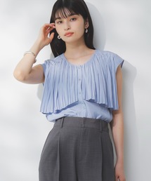 VIS | プリーツデザインブラウス/通勤対応(シャツ/ブラウス)