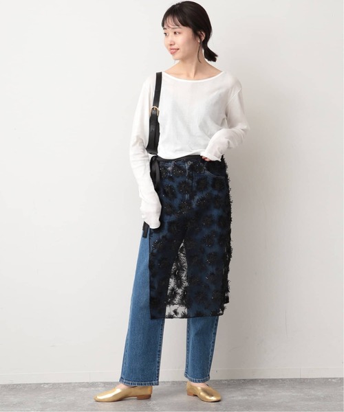 MILLER（ミラー）の「《追加6/一部カラーWEB・店舗限定》miller  SLOBE別注 SHEER RIB クルーネック（Tシャツ/カットソー・レディース・グレー/ホワイト/ブラウン/グリーン/レッド/ピンク・FREE）」の13枚目の写真