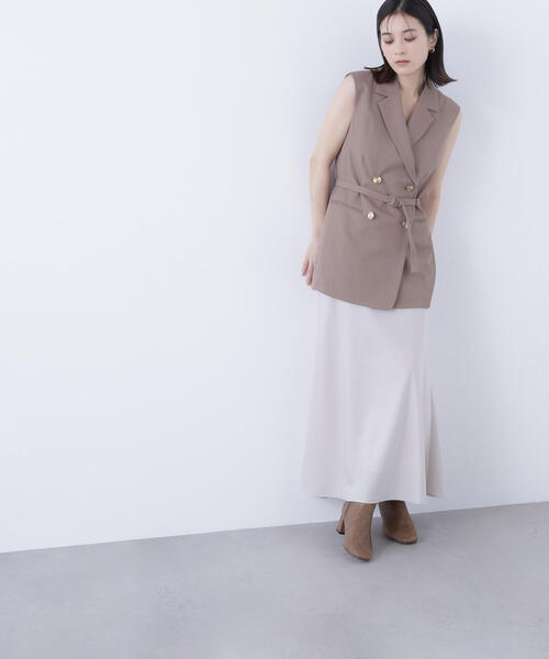 NATURAL BEAUTY BASIC(ナチュラルビューティーベーシック)の「◇ベルテッドボクシージレ(その他アウター・レディース・ダークブラウン/ベージュ・MEDIUM/SMALL)」の11枚目の写真