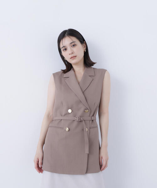 NATURAL BEAUTY BASIC(ナチュラルビューティーベーシック)の「◇ベルテッドボクシージレ(その他アウター・レディース・ダークブラウン/ベージュ・MEDIUM/SMALL)」の16枚目の写真