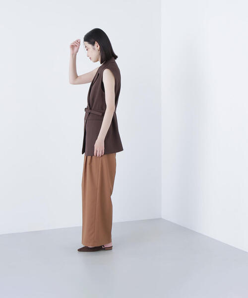 NATURAL BEAUTY BASIC(ナチュラルビューティーベーシック)の「◇ベルテッドボクシージレ(その他アウター・レディース・ダークブラウン/ベージュ・MEDIUM/SMALL)」の5枚目の写真