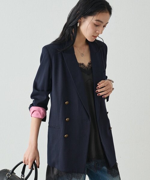 LOUNGEDRESS（ラウンジドレス）の「【20周年限定】テーラードジャケット（テーラードジャケット・レディース・ネイビー/キャメル・FREE）」の12枚目の写真