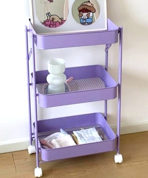 キャスター付き3段カラーワゴン（収納グッズ）｜Made in I（メイドイン