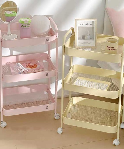 キャスター付き3段カラーワゴン（収納グッズ）｜Made in I（メイドイン