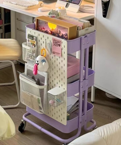 キャスター付き3段カラーワゴン（収納グッズ）｜Made in I（メイドイン