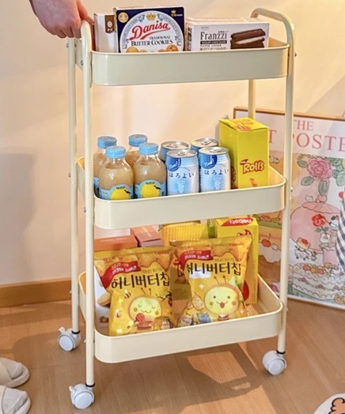 キャスター付き3段カラーワゴン（収納グッズ）｜Made in I（メイドイン
