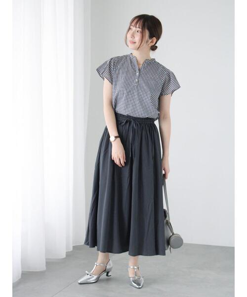 Te chichi TERRASSE(テチチテラス)の「無地/柄アソートバタフライスリーブブラウス(シャツ/ブラウス・レディース・ブラック/ブラウン/ホワイト/オフホワイト・F)」の22枚目の写真