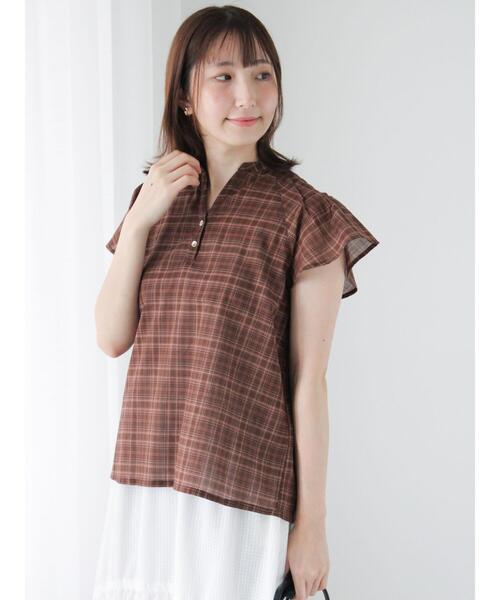 Te chichi TERRASSE(テチチテラス)の「無地/柄アソートバタフライスリーブブラウス(シャツ/ブラウス・レディース・ブラック/ブラウン/ホワイト/オフホワイト・F)」の14枚目の写真
