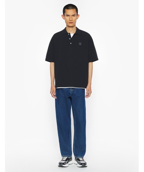 Maison Kitsune（メゾンキツネ）の「FOX HEAD OVERSIZE POLO（ポロシャツ・メンズ・ブラック/ネイビー・XS/S/M/L/XL）」の7枚目の写真