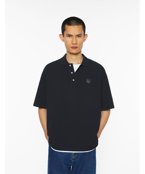 Maison Kitsune（メゾンキツネ）の「FOX HEAD OVERSIZE POLO（ポロシャツ・メンズ・ブラック/ネイビー・XS/S/M/L/XL）」の8枚目の写真