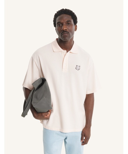 Maison Kitsune(メゾンキツネ)の「FOX HEAD OVERSIZE POLO(ポロシャツ・メンズ・ブラック/ネイビー/ダークグレー/ライトグリーン系/ベビーピンク・XS/S/M/L/XL)」の13枚目の写真