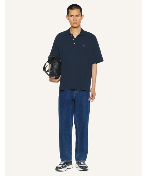 Maison Kitsune(メゾンキツネ)の「FOX HEAD OVERSIZE POLO(ポロシャツ・メンズ・ブラック/ネイビー/ダークグレー/ライトグリーン系/ベビーピンク・XS/S/M/L/XL)」の22枚目の写真