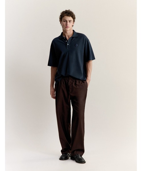 Maison Kitsune（メゾンキツネ）の「FOX HEAD OVERSIZE POLO（ポロシャツ・メンズ・ブラック/ネイビー/ダークグレー/ライトグリーン系/ベビーピンク・XS/S/M/L/XL）」の18枚目の写真