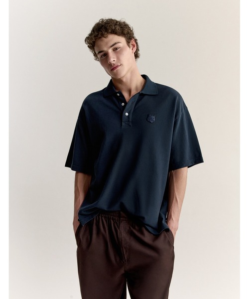 Maison Kitsune（メゾンキツネ）の「FOX HEAD OVERSIZE POLO（ポロシャツ・メンズ・ブラック/ネイビー/ダークグレー/ライトグリーン系/ベビーピンク・XS/S/M/L/XL）」の19枚目の写真